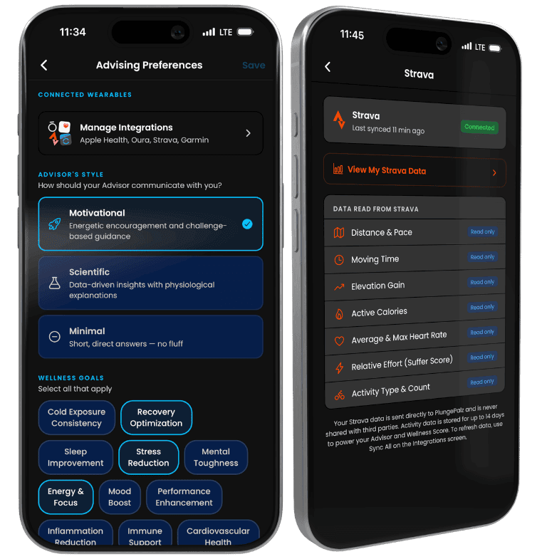 Advisor preferences in PlungePalz