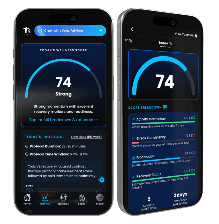 Daily wellness score in PlungePalz AI Advisor